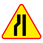 A-12C Zwężenie jezdni lewostronne