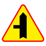 A-6C Skrzyżowanie z drogą podporządkowaną występującą po lewej stronie