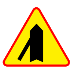 A-6E Wlot drogi jednokierunkowej z lewej strony