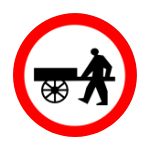 B – 12 Zakaz wjazdu wózków ręcznych