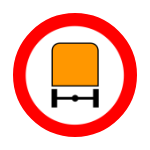 B – 13A Zakaz wjazdu pojazdów z materiałami niebezpiecznymi