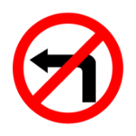 B – 21 Zakaz skręcania w lewo