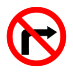 B – 22 Zakaz skręcania w prawo