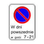 B – 39 Strefa ograniczonego postoju