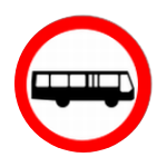 B – 3A Zakaz wjazdu autobusów