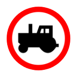 B – 6 Zakaz wjazdu ciągników rolniczych