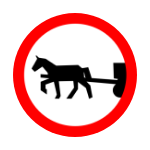 B – 8 Zakaz wjazdu pojazdów zaprzęgowych