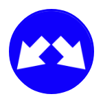 C – 11 Nakaz jazdy z prawej lub z lewej strony znaku