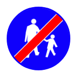 C – 16A Koniec drogi dla pieszych