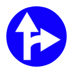 C – 6 Nakaz jazdy prosto lub w prawo