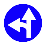 C – 7 Nakaz jazdy prosto lub w lewo