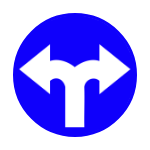 C – 8 Nakaz jazdy w prawo lub w lewo