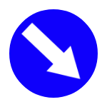 C – 9 Nakaz jazdy z prawej strony znaku