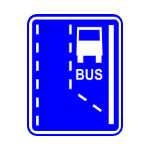 D – 11 Początek pasa ruchu dla autobusów