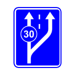 D – 13 Początek pasa ruchu powolnego