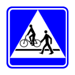 D – 6B Przejście dla pieszych i przejazd dla rowerzystów