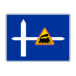 F- 6a znak uprzedzający umieszczany przed skrzyżowaniem