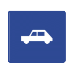 F – 20 Część drogi (pas ruchu) dla określonych pojazdów