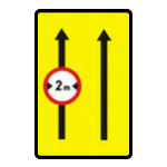 F – 22 Ograniczenia na pasie ruchu