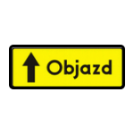 F – 9 Znak prowadzący na drodze objazdowej