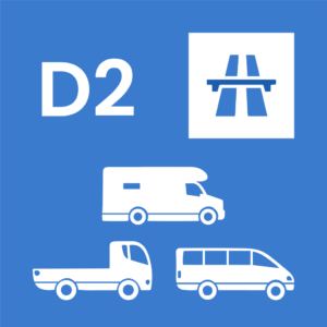 Drobny samochód dostawczy, minibus & samochód osobowy (8-9 osób) - to kategoria D2.