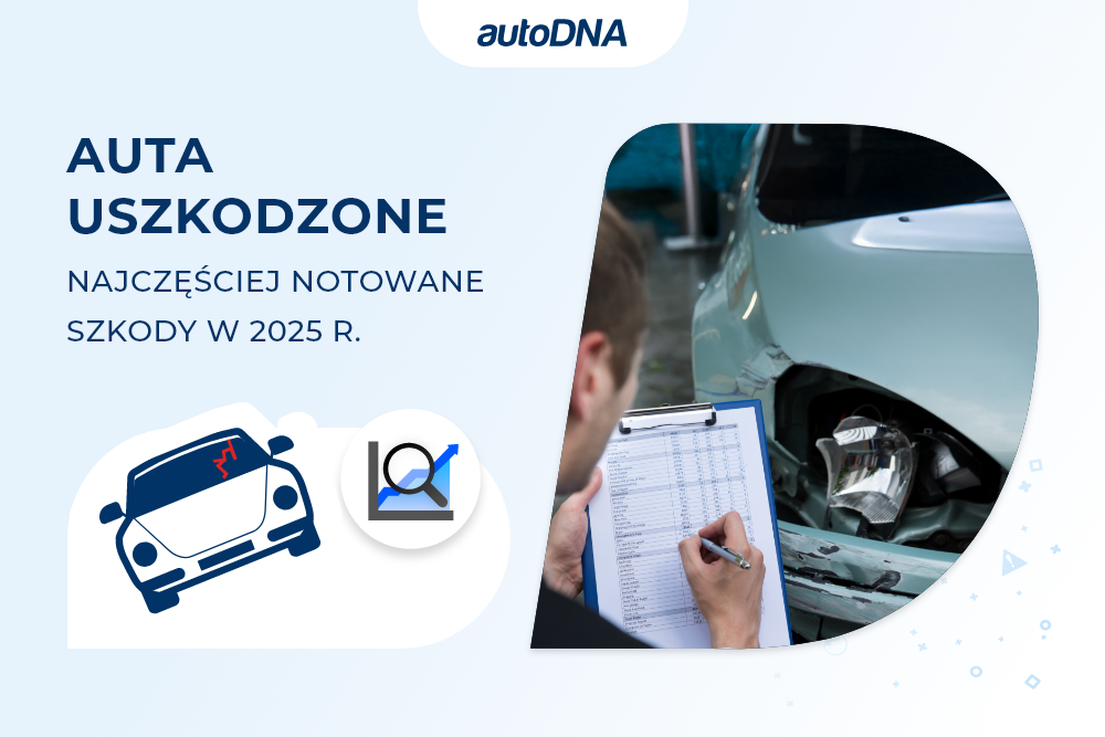 Auta uszkodzone najczęściej notowane szkody w 2025 r.