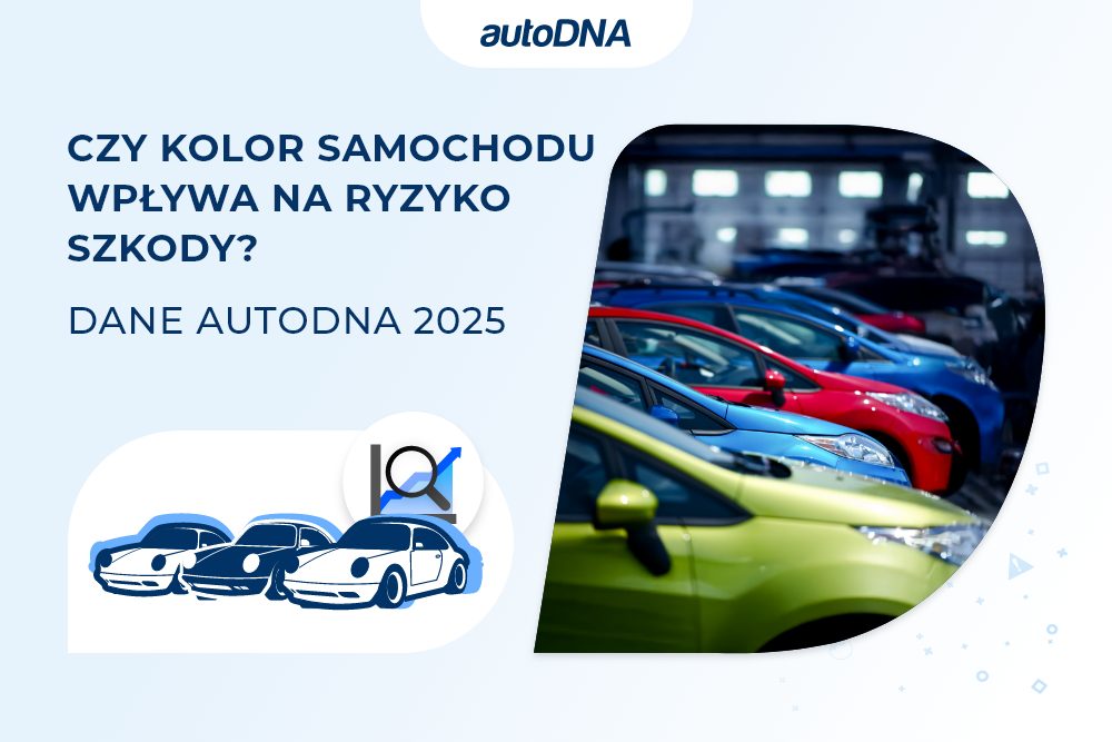 Kolor lakieru auta a ryzyko szkód - statystyki autoDNA 2025